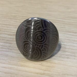 Stainless steel high polish ring w/ design - 7